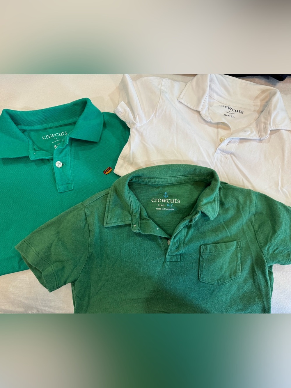 Crewcuts Boy’s Polo, set of 3 (size 6-7)